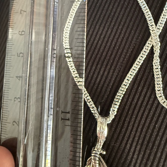 Feather necklace 22" - Picture 2 of 4